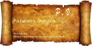 Palmhert Verita névjegykártya